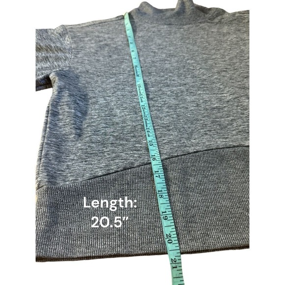 Zella Heather Gray Short Cropped Pullover Sweatshirt Size Small - Picture 10 of 10